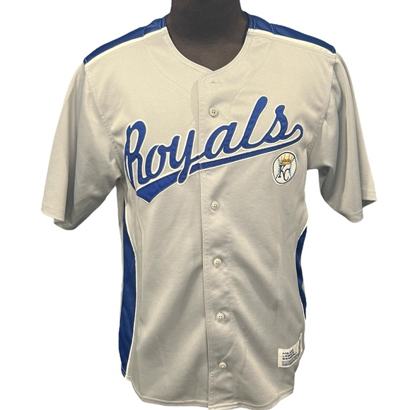 Other - Kansas City Royals KC Blue Dynasty Stitched Jersey MLB Baseball Size Large
